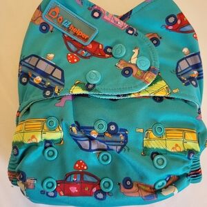 Blue Car Cloth Diaper